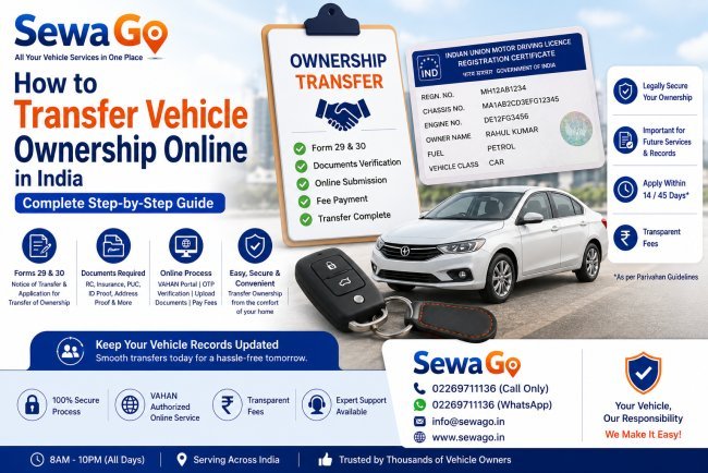 How to Transfer Vehicle Ownership Online in India: Complete Step-by-Step Guide